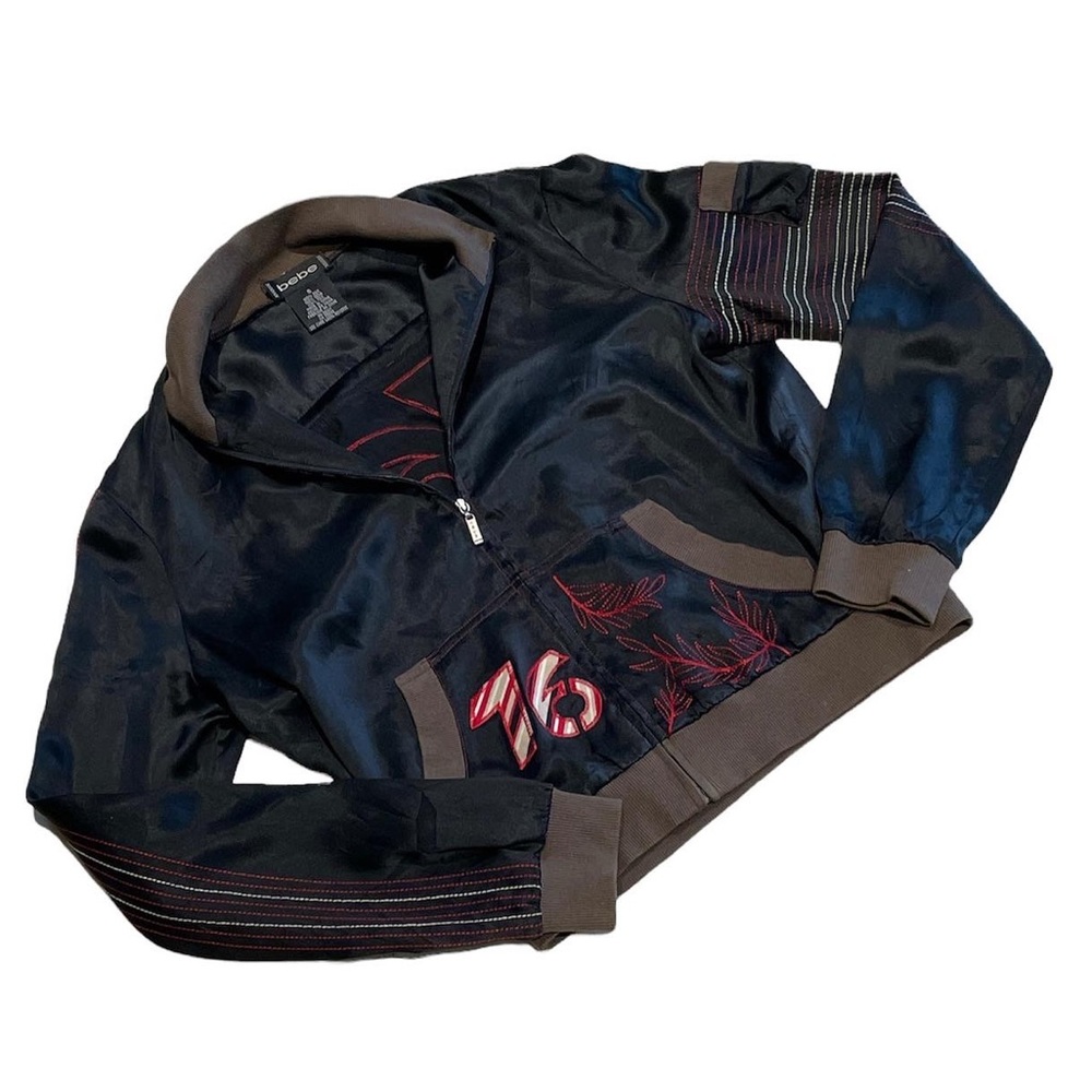 76 BEBE SILK BOMBER Jacket!!!